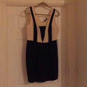 Black and cream short dress